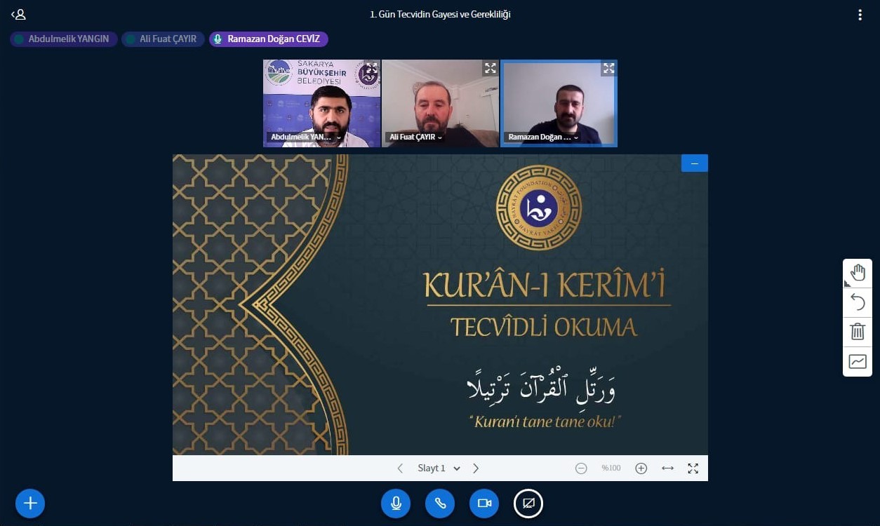 SAMEK’in online programıyla Osmanlı Türkçesi ve Kuran-ı Kerim öğrendiler