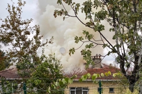 SAKARYA'DA TEK KATLI EVİN ÇATISI ALEVLERE TESLİM OLDU